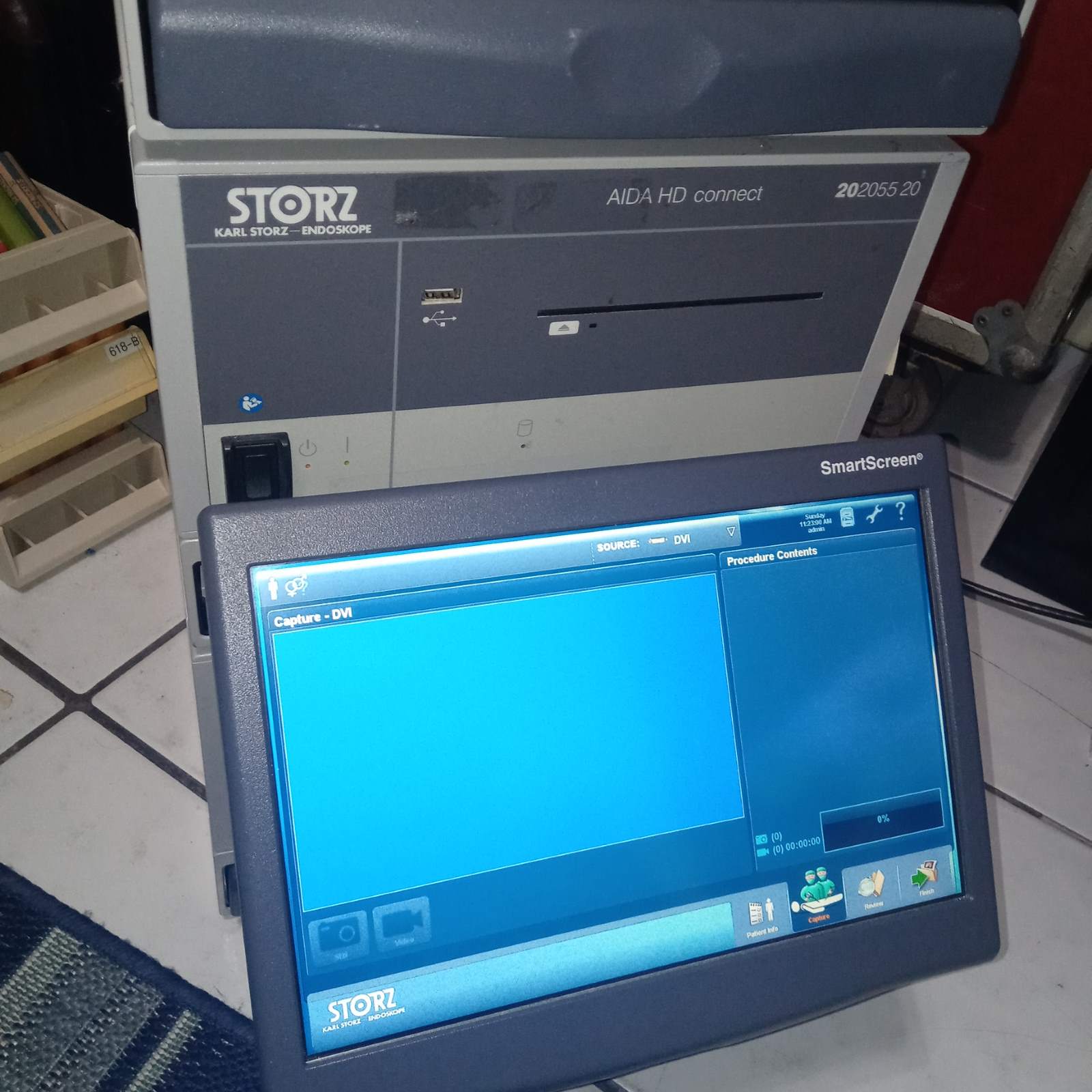 refurbished Aida video and image capture system storz aida capture system video images files usb dvd blu ray recorder touch screen computer